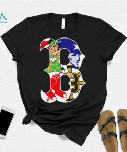 Boston city Boston Celtics New England Patriots Boston Red Sox Boston Bruins compound logo shirt