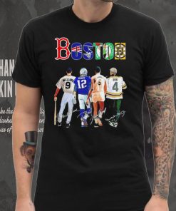 Boston city Boston Red Sox New England Patriots Boston Celtics Boston Bruins famous player signatures shirt, hoodie, sweater, long sleeve and tank top Boston city Boston Red Sox New England Patriots Boston Celtics Boston Bruins famous player signatures shirt