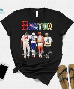 Boston city Boston Red Sox New England Patriots Boston Celtics Boston Bruins famous players signatures shirt