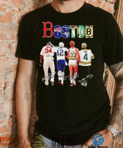 Boston city Boston Red Sox New England Patriots Boston Celtics Boston Bruins famous players signatures shirt