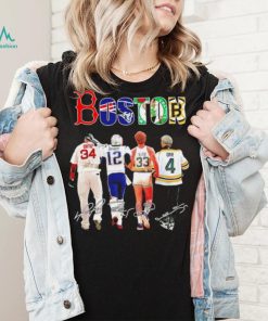 Boston city Boston Red Sox New England Patriots Boston Celtics Boston Bruins famous players signatures shirt