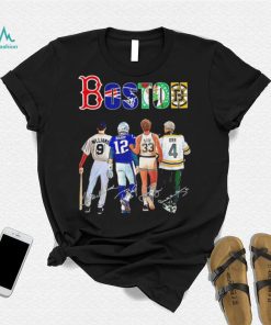 Boston city Boston Red Sox New England Patriots Boston Celtics Boston Bruins legends famous players signatures shirt