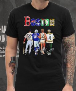 Boston city Boston Red Sox New England Patriots Boston Celtics Boston Bruins legends famous players signatures shirt