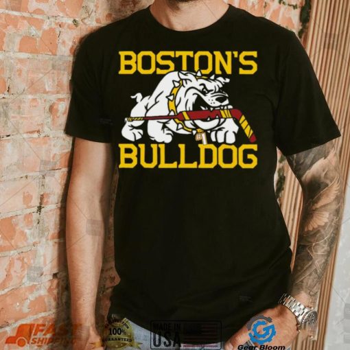 Boston’s Bulldogs hockey mascot cartoon 2024 shirt