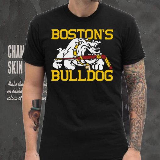 Boston’s Bulldogs hockey mascot cartoon 2024 shirt