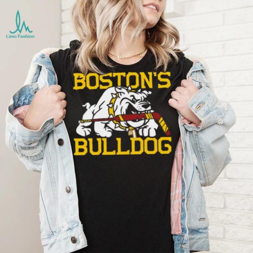 Boston’s Bulldogs hockey mascot cartoon 2024 shirt