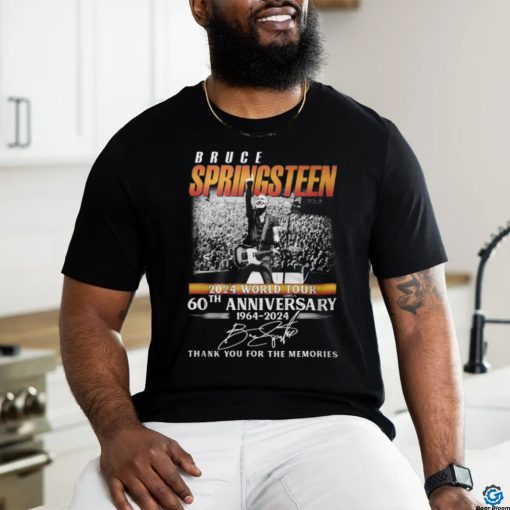 Bruce Springsteen 2024 World Tour 60th Anniversary 1964 2024 Thank You For The Memories T Shirt