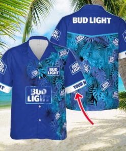 Bud Light Custom Name All Over Print 3D Hawaiian Shirt