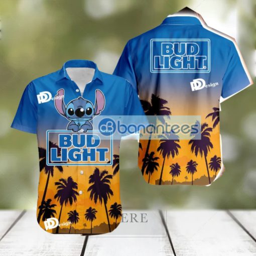 Bud Light Stitch Tropical Hawaiian Shirt Gift For Men And Women