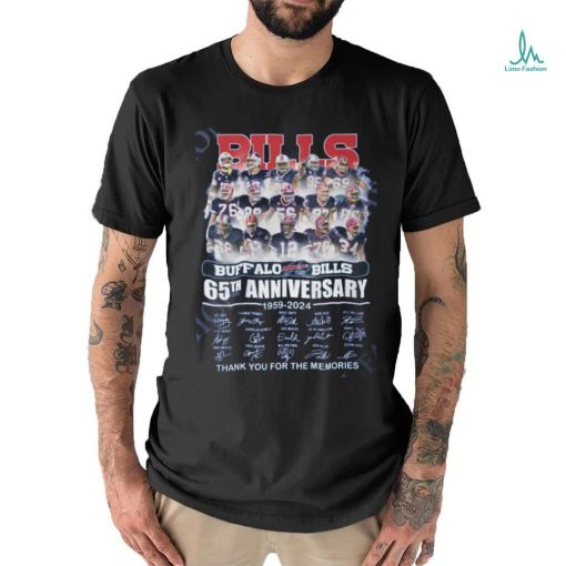 Buffalo Bills 65th Anniversary 1959 2024 Memories Thank you t shirt