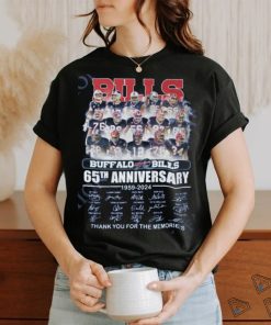 Buffalo Bills 65th Anniversary 1959 2024 Memories Thank you t shirt