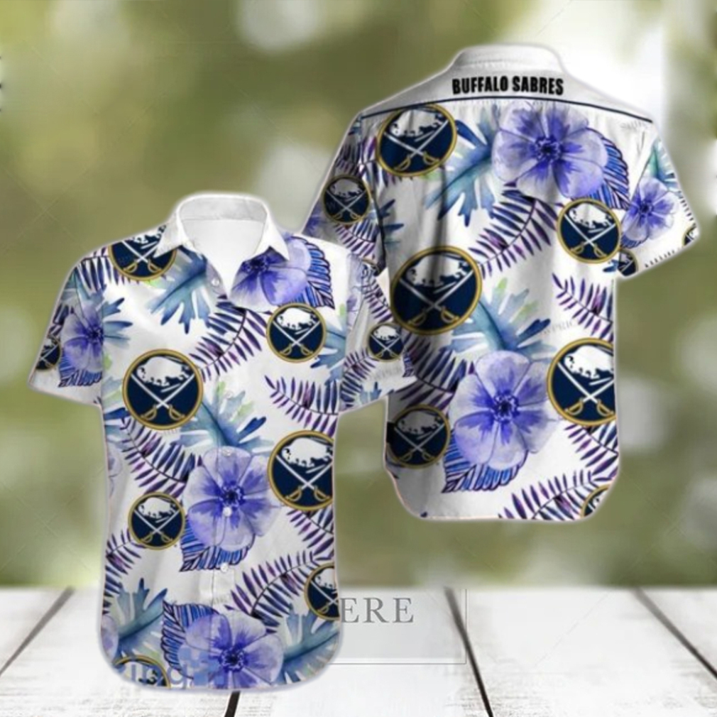 Buffalo Sabres Hawaiian Shirt Tropical Flowers Summer Style Gift For Men And Women Buffalo Sabres Hawaiian Shirt Tropical Flowers Summer Style Gift For Men And Women