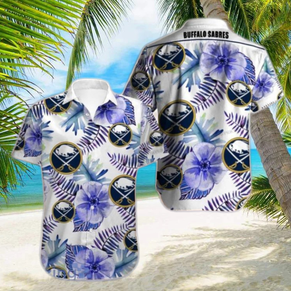 Buffalo Sabres Hawaiian Shirt Tropical Flowers Summer Style Gift For Men And Women Buffalo Sabres Hawaiian Shirt Tropical Flowers Summer Style Gift For Men And Women