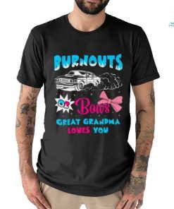 Burnouts Or Bows Great Grandma Loves Car Racing Cheerleader T shirt