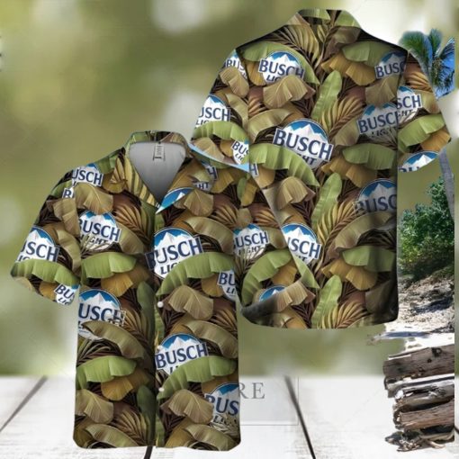 Busch Light Hawaiian Shirt Banana Leaves Beach Lovers Gift