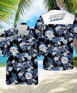 Busch Light Hawaiian Shirt Blue Floral Gift For Summer Holiday