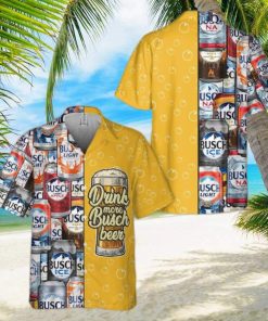 Busch Light Hawaiian Shirt Cool Drink More Busch Beer