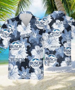 Busch Light Hawaiian Shirt Flower Pattern Beach Gift For Friend