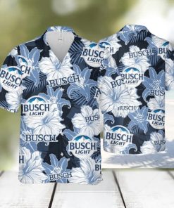 Busch Light Hawaiian Shirt Flower Pattern Beach Gift For Friend