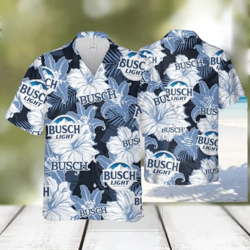 Busch Light Hawaiian Shirt Flower Pattern Beach Gift For Friend