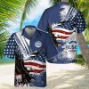 Busch Light Hawaiian Shirt Hibiscus Flower Pattern