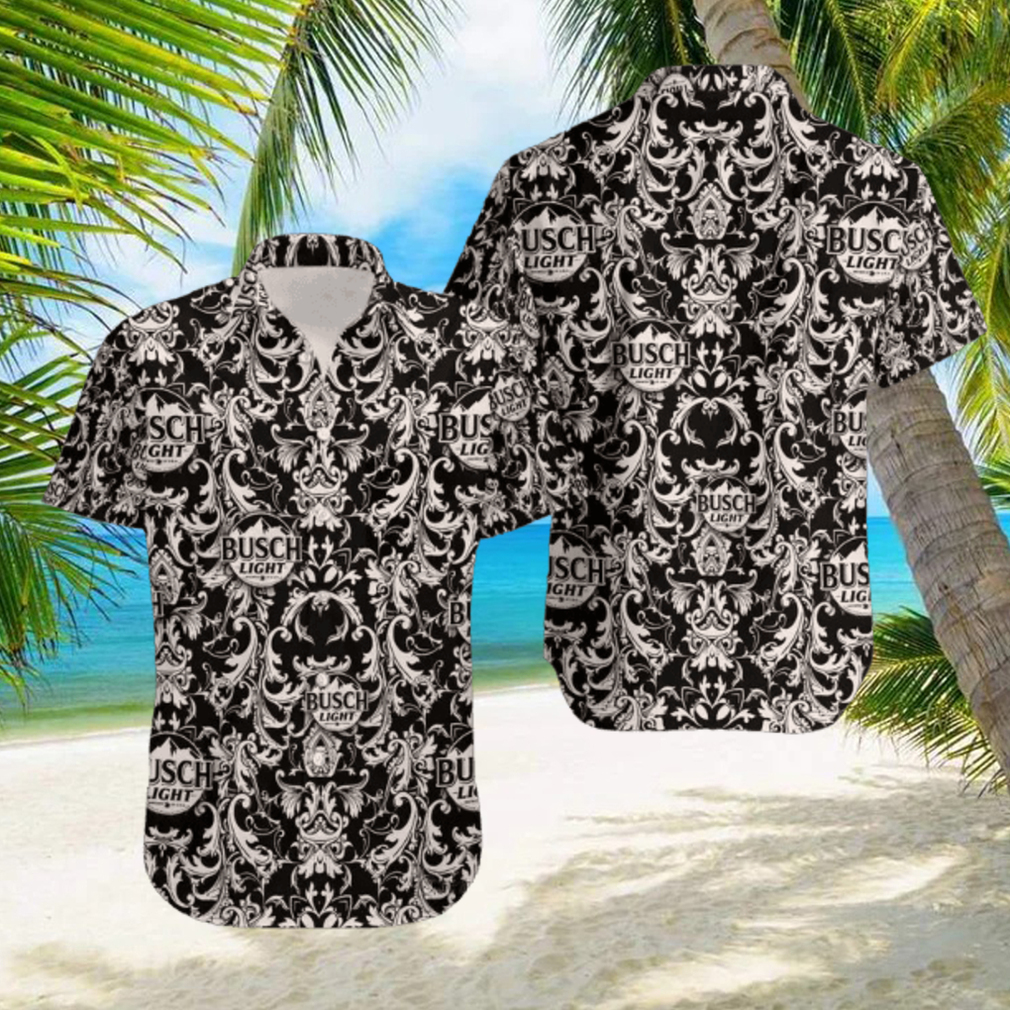 Busch Light Hawaiian Shirt Unique Renaissance Pattern Dark Theme Busch Light Hawaiian Shirt Unique Renaissance Pattern Dark Theme