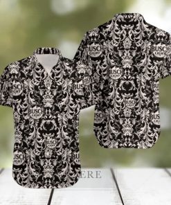 Busch Light Hawaiian Shirt Unique Renaissance Pattern Dark Theme