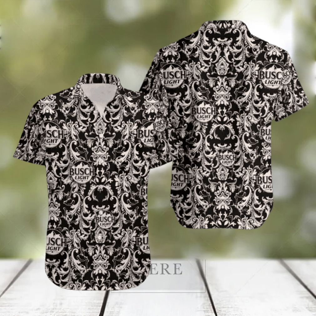 Busch Light Hawaiian Shirt Unique Renaissance Pattern Dark Theme Busch Light Hawaiian Shirt Unique Renaissance Pattern Dark Theme