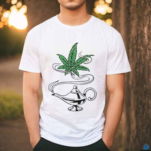 Cannabis Magic Lamp Funny Weed Dope Leaf shirt