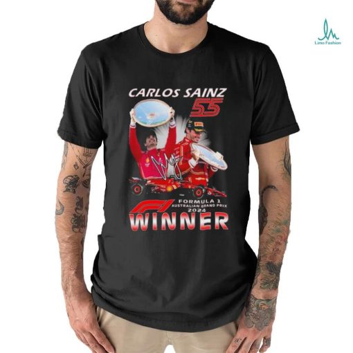 Carlos Sainz 55 Formula 1 Australian Grand Prix 2024 Winner T shirt