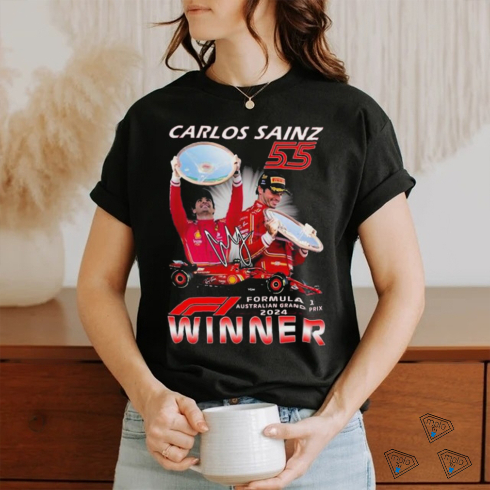 Carlos Sainz 55 Formula 1 Australian Grand Prix 2024 Winner T shirt Carlos Sainz 55 Formula 1 Australian Grand Prix 2024 Winner T shirt