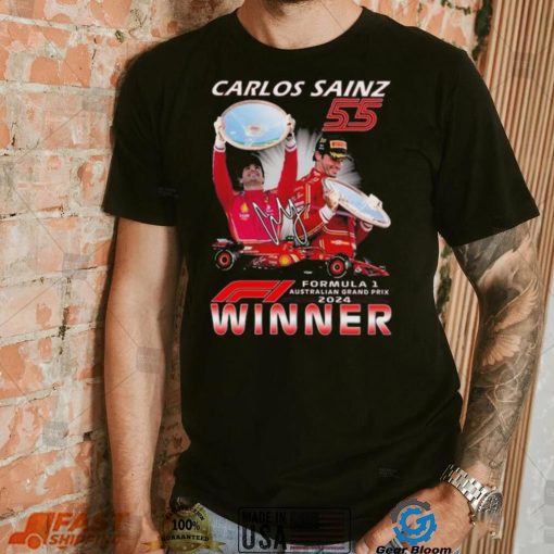 Carlos Sainz 55 Formula 1 Australian Grand Prix 2024 Winner T shirt
