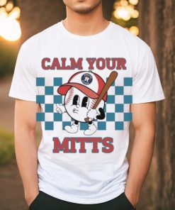Cartoon Baseball Whistling Wear Houston Astros Hat Holding Bat Calm Your Mitts shirt