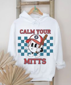 Cartoon Baseball Whistling Wear Houston Astros Hat Holding Bat Calm Your Mitts shirt