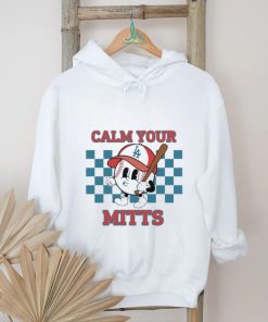 Cartoon Baseball Whistling Wear Los Angeles Dodgers Hat Holding Bat Calm Your Mitts shirt