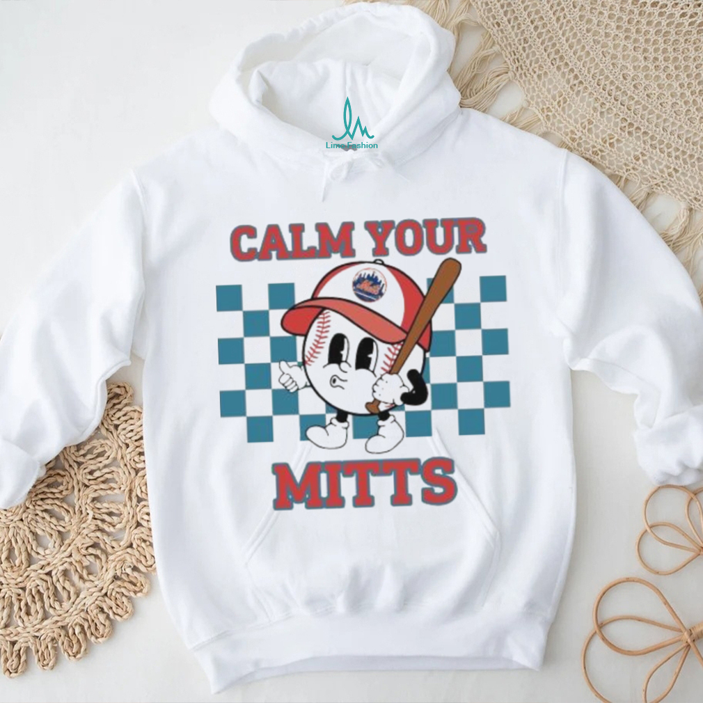 Cartoon Baseball Whistling Wear New York Mets Hat Holding Bat Calm Your Mitts shirt Cartoon Baseball Whistling Wear New York Mets Hat Holding Bat Calm Your Mitts shirt