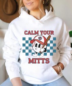 Cartoon Baseball Whistling Wear New York Mets Hat Holding Bat Calm Your Mitts shirt
