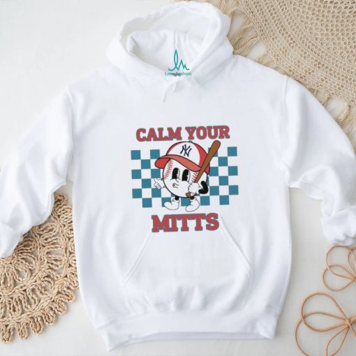 Cartoon Baseball Whistling Wear New York Yankees Hat Holding Bat Calm Your Mitts shirt