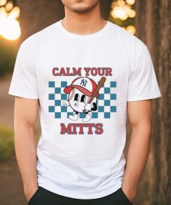 Cartoon Baseball Whistling Wear New York Yankees Hat Holding Bat Calm Your Mitts shirt