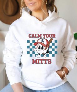 Cartoon Baseball Whistling Wear New York Yankees Hat Holding Bat Calm Your Mitts shirt