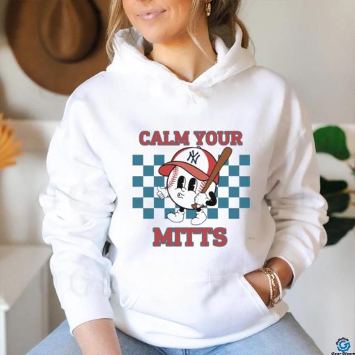 Cartoon Baseball Whistling Wear New York Yankees Hat Holding Bat Calm Your Mitts shirt
