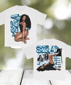 Casnafashion Sza Blue Graphic Tee shirt