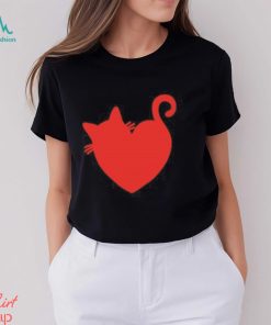 Cat heart design retro 2024 shirt