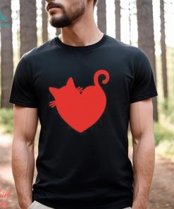 Cat heart design retro 2024 shirt