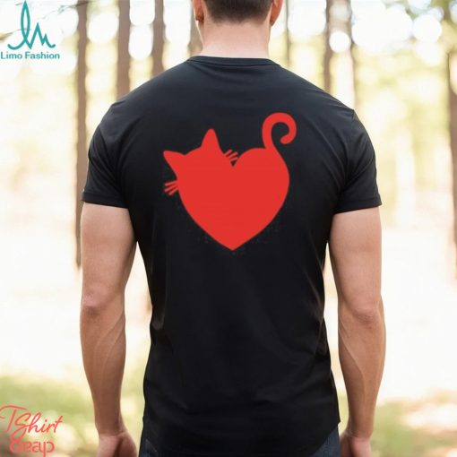 Cat heart design retro 2024 shirt