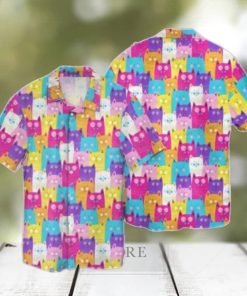 Cats Colorful Hawaiian Shirt Impressive Gift For Men And Women