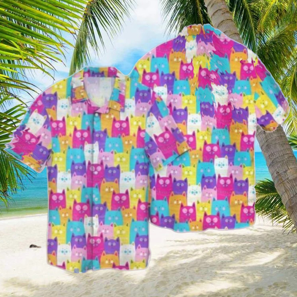 Cats Colorful Hawaiian Shirt Impressive Gift For Men And Women Cats Colorful Hawaiian Shirt Impressive Gift For Men And Women