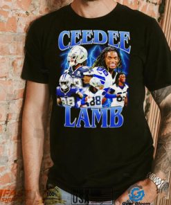 CeeDee Lamb number 88 Dallas Cowboys football player portrait lightning shirt