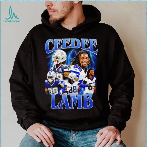 CeeDee Lamb number 88 Dallas Cowboys football player portrait lightning shirt