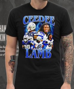 CeeDee Lamb number 88 Dallas Cowboys football player portrait lightning shirt